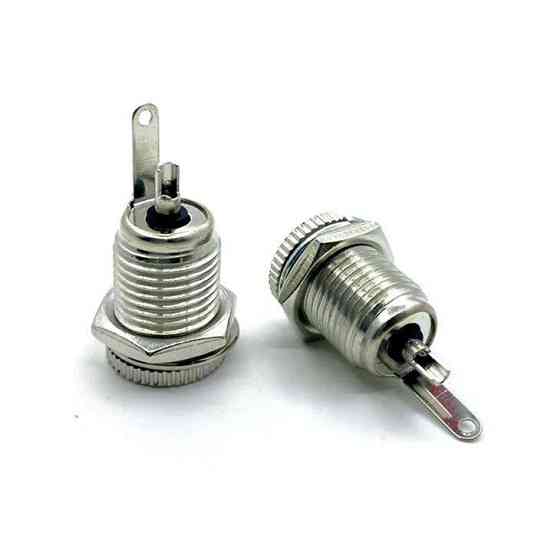 Разъем питания DC099 с резьбой, 5 шт, металл Киев