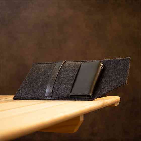 Добротна шкіряна ключниця Чорний (GRANDE PELLE) Київ