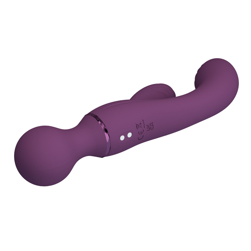Вібратор-кролик PRETTY LOVE All Rounder Dual-Action, силікон, фіолетовий, подвійна стимуляція Sex Aura Київ - фото 6