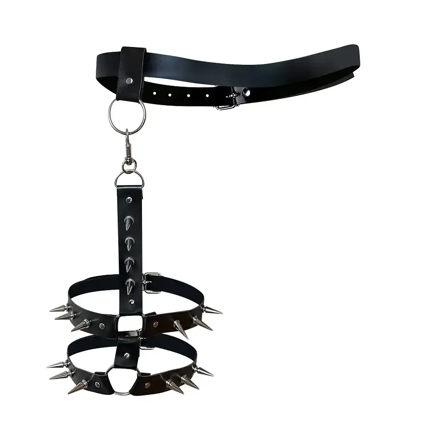 Чоловічі гартери з натуральної шкіри Art of Sex - Serge, колір Чорний, розмір XS-M Львов - изображение 3