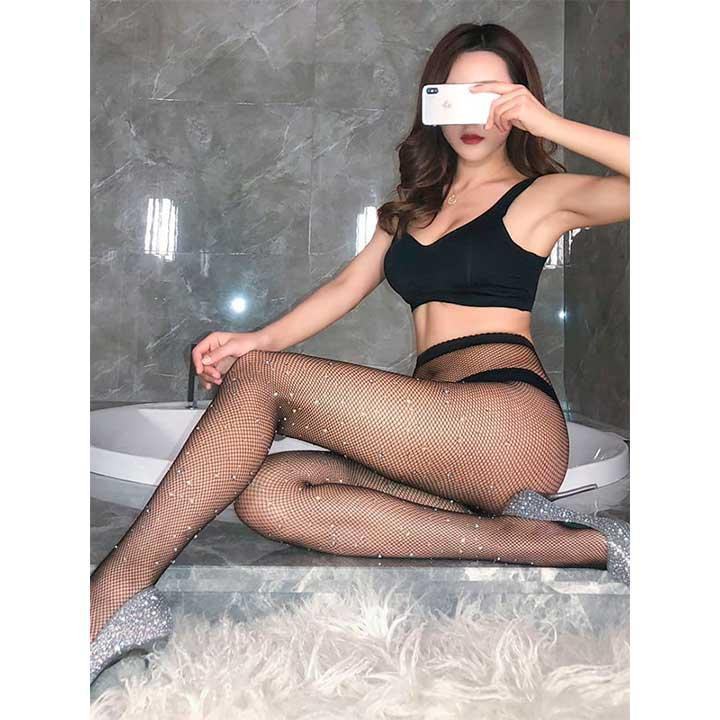 Колготки з відкритим доступом і стразами Dizori — XS/S/M (1/2/3) — Еротична білизна Вінниця - фото 2