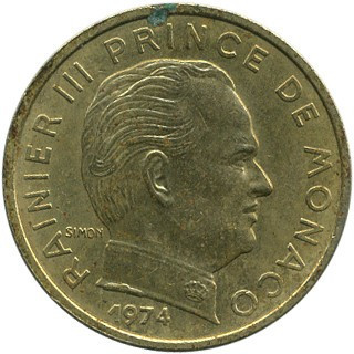 Монако 10 сантимов, 1974 (Д) Полтава - фото 1