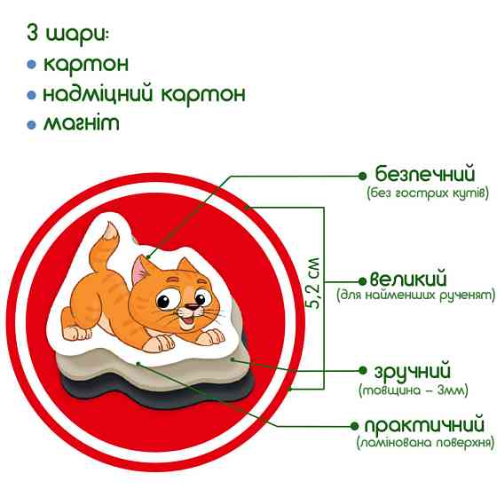 Набір магнітів Magdum Тварини ML4031-16 EN Вінниця