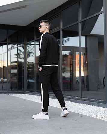 Трикотажний чоловічий спортивний костюм чорний Pobedov Black moon Київ