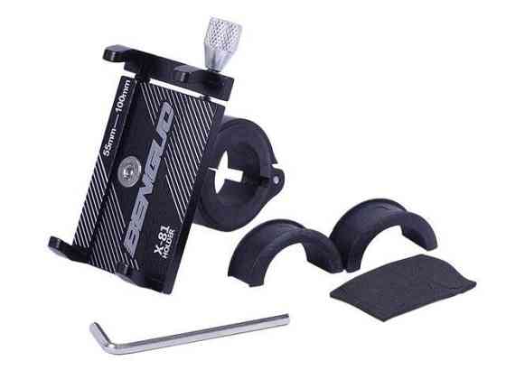 Держатель телефона HFCM-17 (крепление на руль), алюминий, черный Мукачево