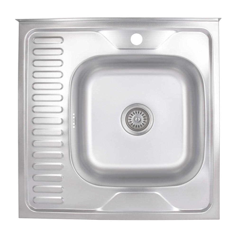 Кухонная мойка Brinex 6060-R 0,6 мм Satin (BRIN6060RSAT06) Киев - изображение 1