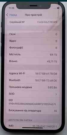 Айфон Apple iPhone 12 Mini 64Gb. Neverlock Black 90% Киев