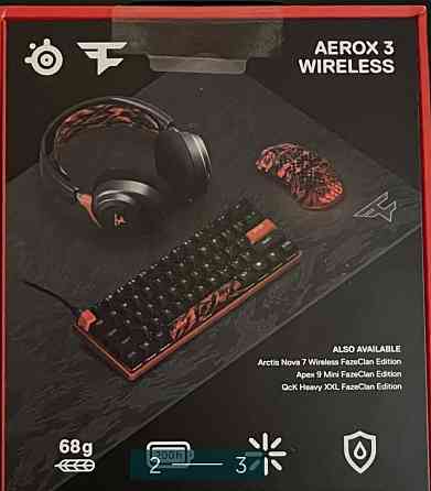 Мишка Steel Series Aerox 3 Wireless Faze Clan Edition Red Black (62609) Харків