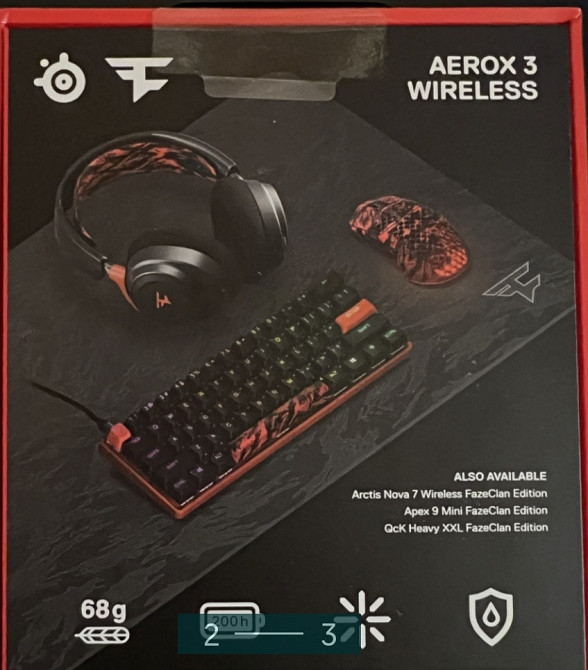Мишка Steel Series Aerox 3 Wireless Faze Clan Edition Red Black (62609) Харків - фото 1