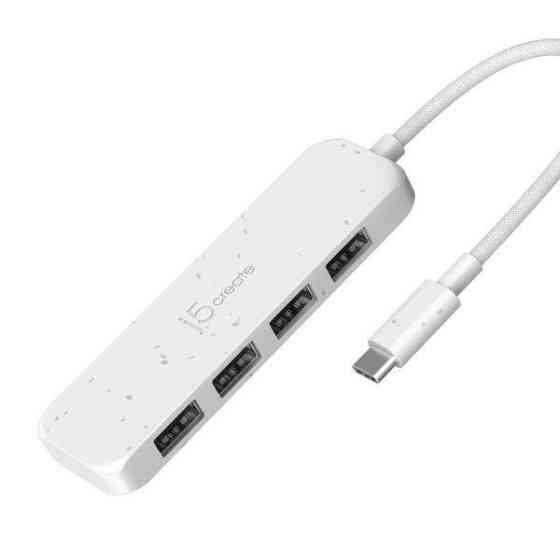 USB-хаб J5create 4 USB-A White (JCH341EW-N) ( 14605 ) Харків