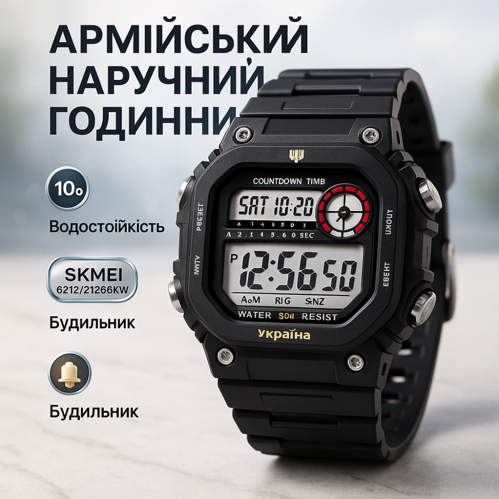 Водонепроницаемые электронные часы, Бюджетные спортивные часы Хорошие наручные мужские MZ-21 Львов - изображение 15