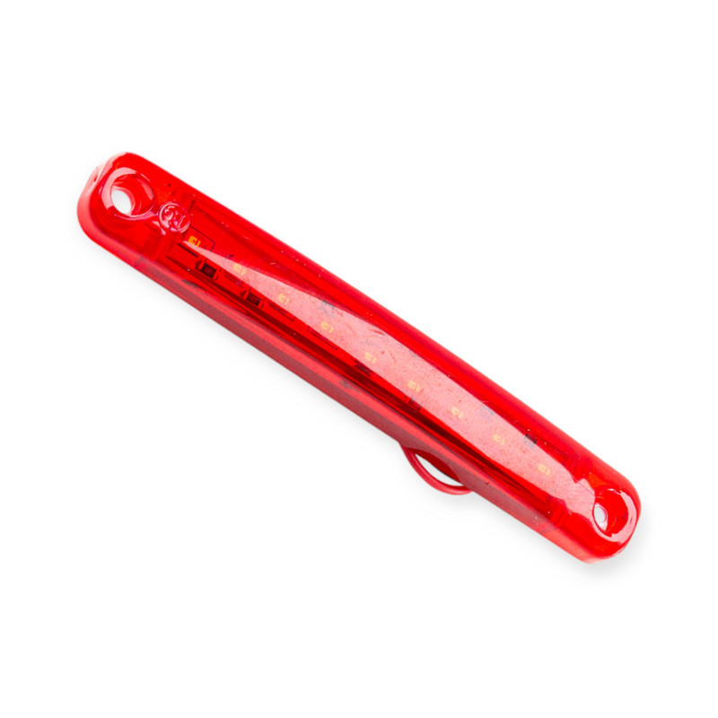 Фонарь овальный красный 100х15мм 9 LED (12-24V) маркерный Мукачево - изображение 1