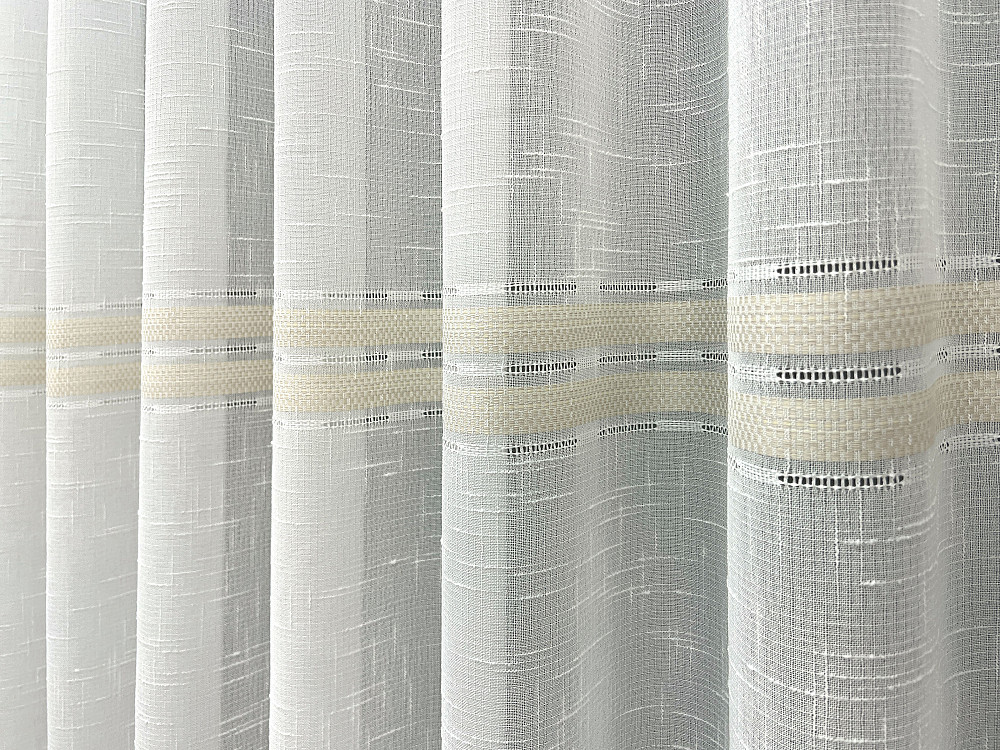 Тюль VR-Textil 2079т Мережка Льон Молочний з бежевим 300х250 см (42-1340) Київ - фото 7