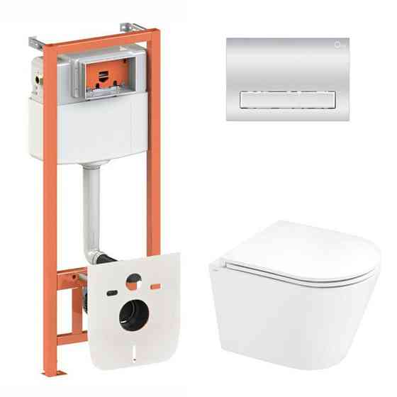 Готове рішення Qtap для ванної кімнати: підвісний унітаз Scorpio Ultra Quiet 520x365x365 + комплект інсталяції Nest 4 в 1 Київ