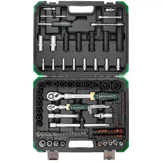 Набір інструментів 108+6пр. 1/4", 1/2" (6гр.) Rockforce RF-41082+6L Одеса