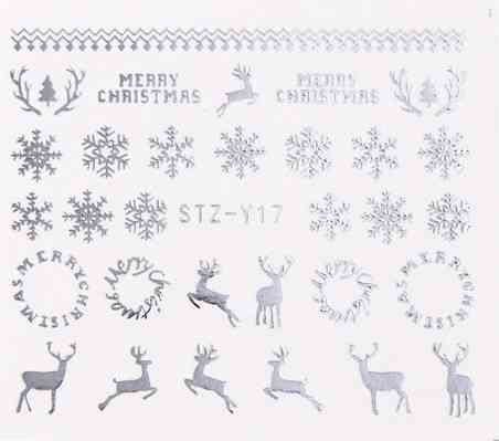 Новогодние стикеры на ногти 