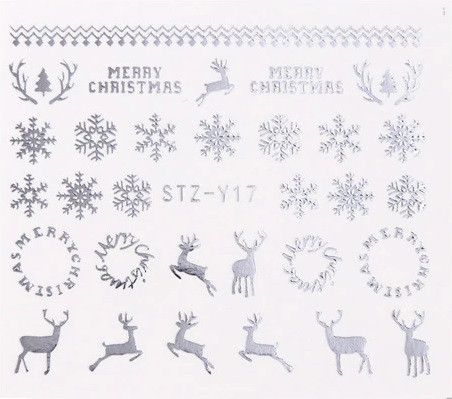 Новогодние стикеры на ногти 