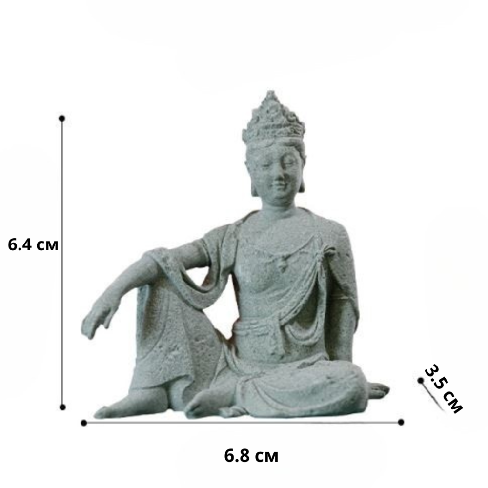 Фигурка Гуаньинь Бодхисаттва 6.4 х 6.8 см для сада, дома, зоны медитации, дзен, аквариума Одесса - изображение 6