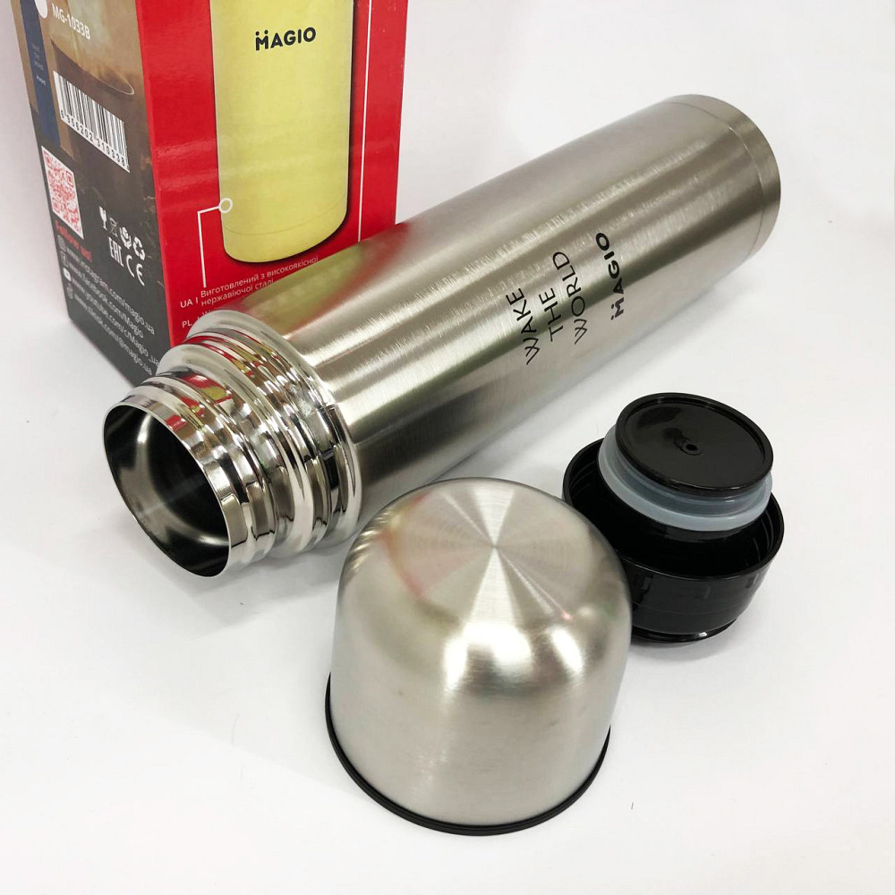 Класичний термос для чаю і кави MAGIO MG-1033S 1 л, Термос для гарячого чаю Термоконтейнер напоїв VB-49 Львів - фото 4