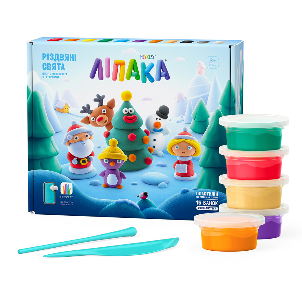 Меганабір пластиліну, що твердіє, Ліпака – Різдвяні свята Дніпро - фото 2