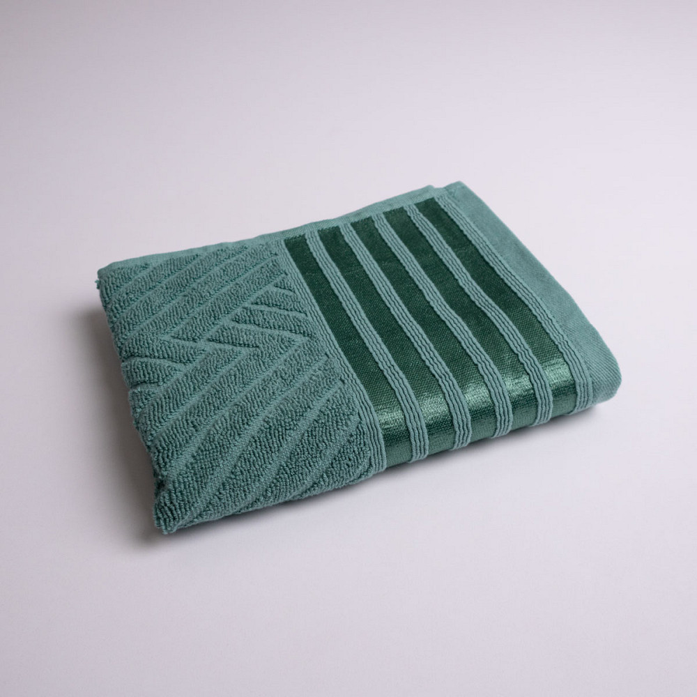 Набор махровых полотенец SOFT 3шт GM Textile 40х70см, 50х90см, 70х140см 500г/м2 (Бирюзовый) Сумы - изображение 9