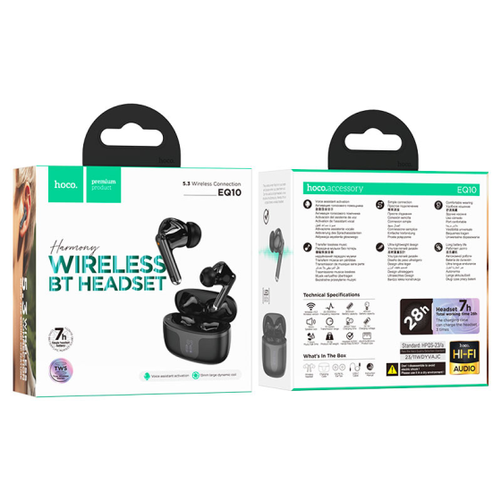 Бездротові навушники TWS HOCO EQ10 Black Київ