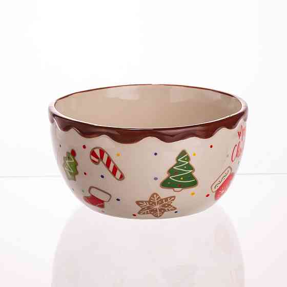 Новогодняя суповая тарелка Merry Christmas Ø15 см Киев