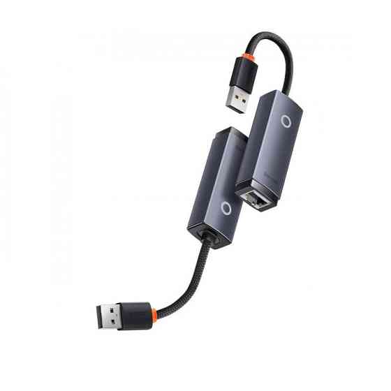 USB-Хаб Baseus Lite Series Ethernet Adapter USB-A to RJ45 LAN Port (100Mbps) Black Киев