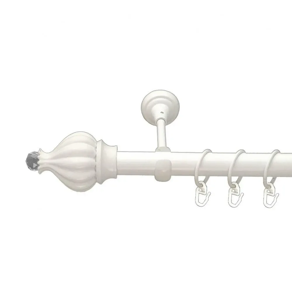 Карниз Orvit Таджа-Кристал металевий однорядний відкритий Арктіс 25 мм 200 см (00-00010375) Львів - фото 1