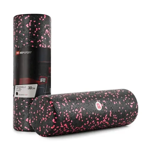 Ролер для кросфіту та йоги 30*10 см Hop-Sport P030 чорний із червоним Київ