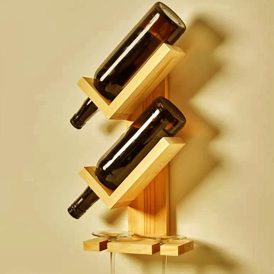 Настенная винная полка 