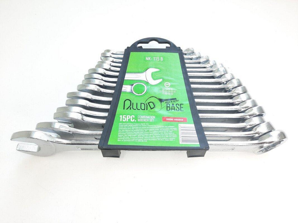 Набір ключів ріжково-накидних 15 шт. 6-22мм Alloid NK-115B Вінниця - фото 1