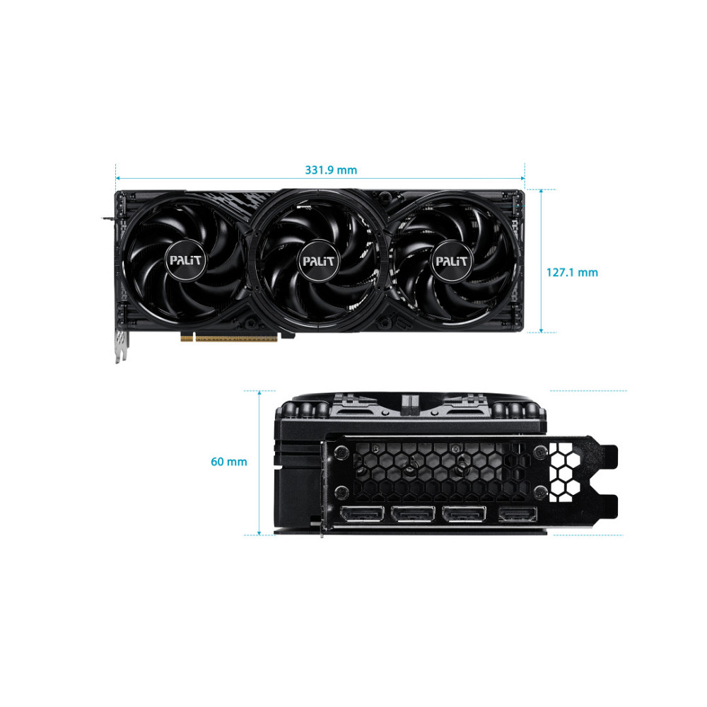 Відеокарта GF RTX 5080 16 GB GDDR7 GamingPro OC Palit (NE75080S19T2-GB2031A) ( Black ) Харків - фото 12