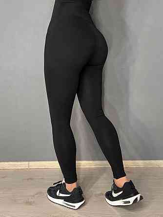 Лосины женские Fashion 7014 push up с широким утягивающим поясом черные, черный, XS Киев