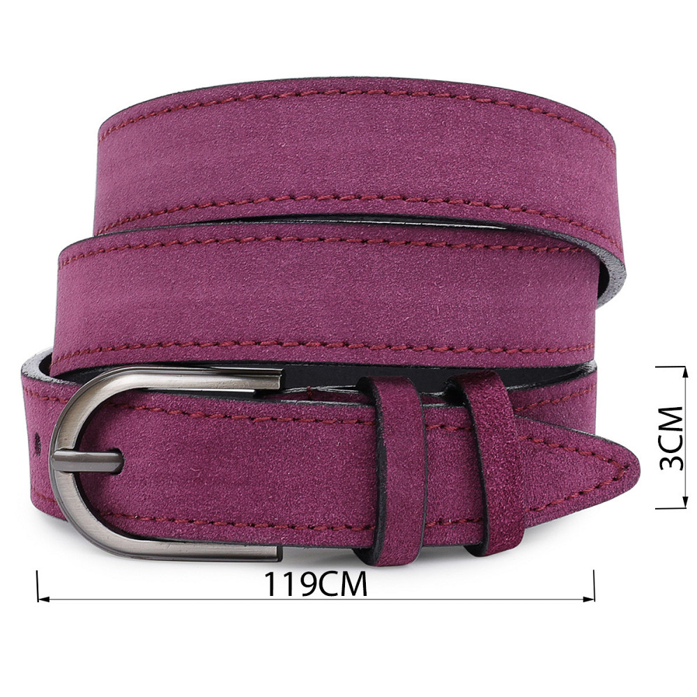 Превосходный замшевый женский ремень Vintage 20801 Фиолетовый Киев - изображение 4