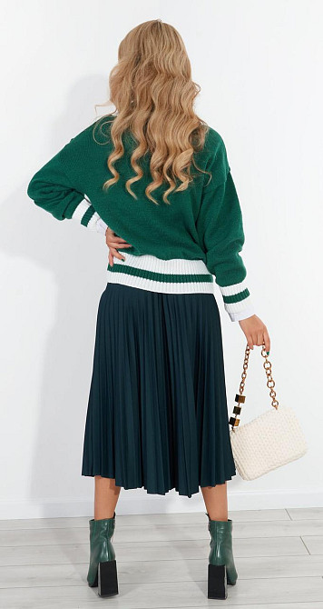 Свитер с отделкой в полоску (48-52) Киев - изображение 3