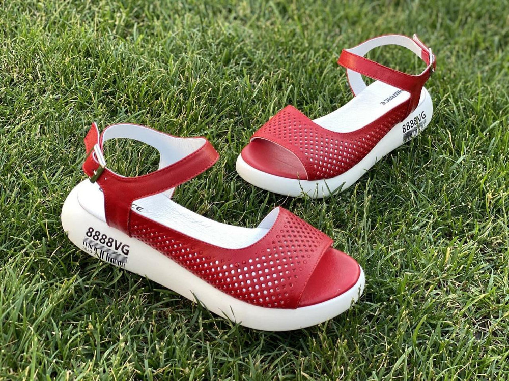 VLADEKS Босоніжки жіночі VLADEKS 2854 червоні (літо, шкіра натуральна) (4071) лише 37р.38р. Коломыя - изображение 5