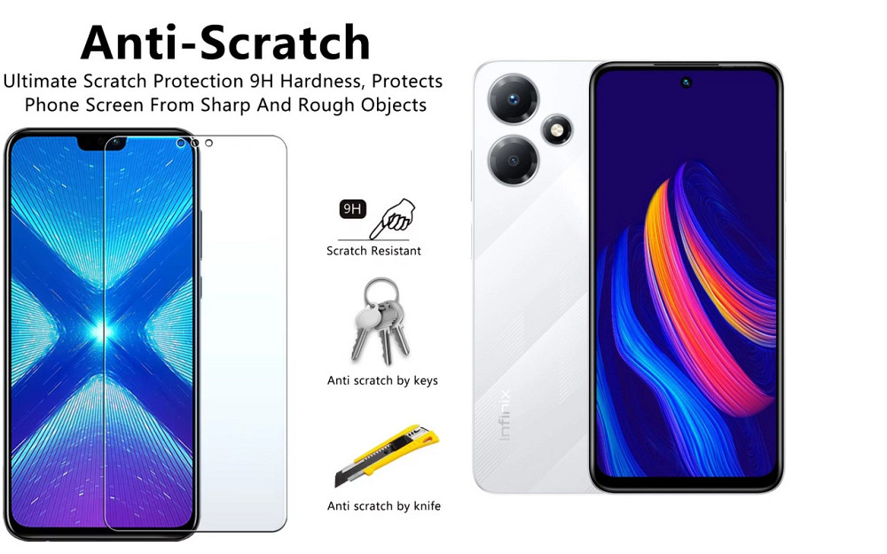Захисне скло NeoGlass для Infinix Hot 30, Hot 30 Play – надпрозоре та стійке Київ - фото 1
