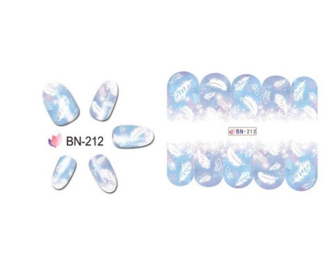 Слайдеры для ногтей новогодние перышки, размер стикера 6*5см, инструкция по применению есть в описании Киев - изображение 1