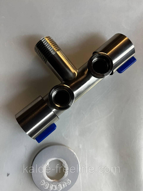 Кран для води подвійний кутовий 1/2" Харків - фото 1