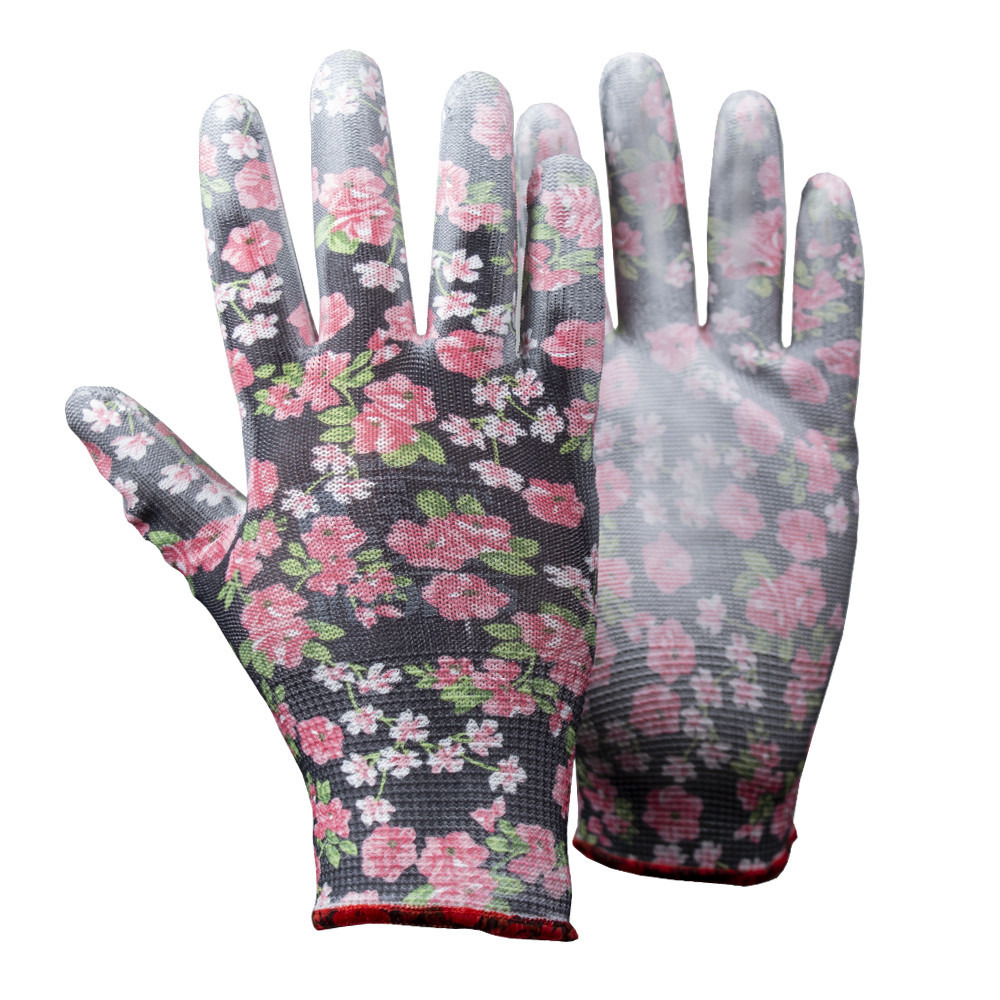 Рукавички трикотажні з частковим ПУ покриттям р7 (чорні, манжет) SIGMA (9446481) Рівне - фото 1