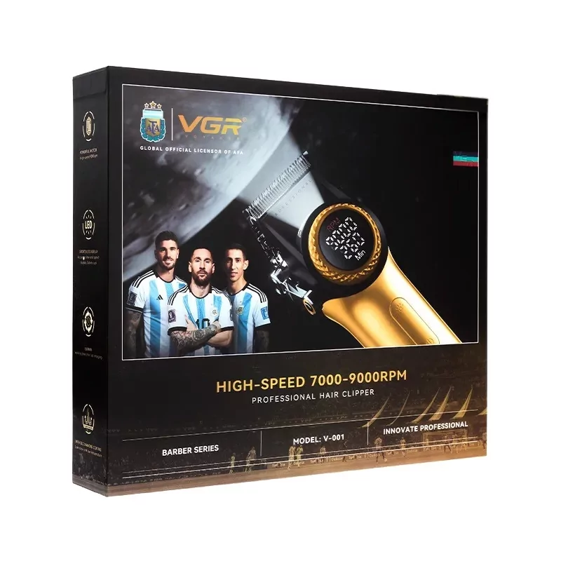 Машинка для стрижки VGR V-001 GGB (10 насадок) 4600 mAh LED дисплей Золотистый Киев - изображение 2