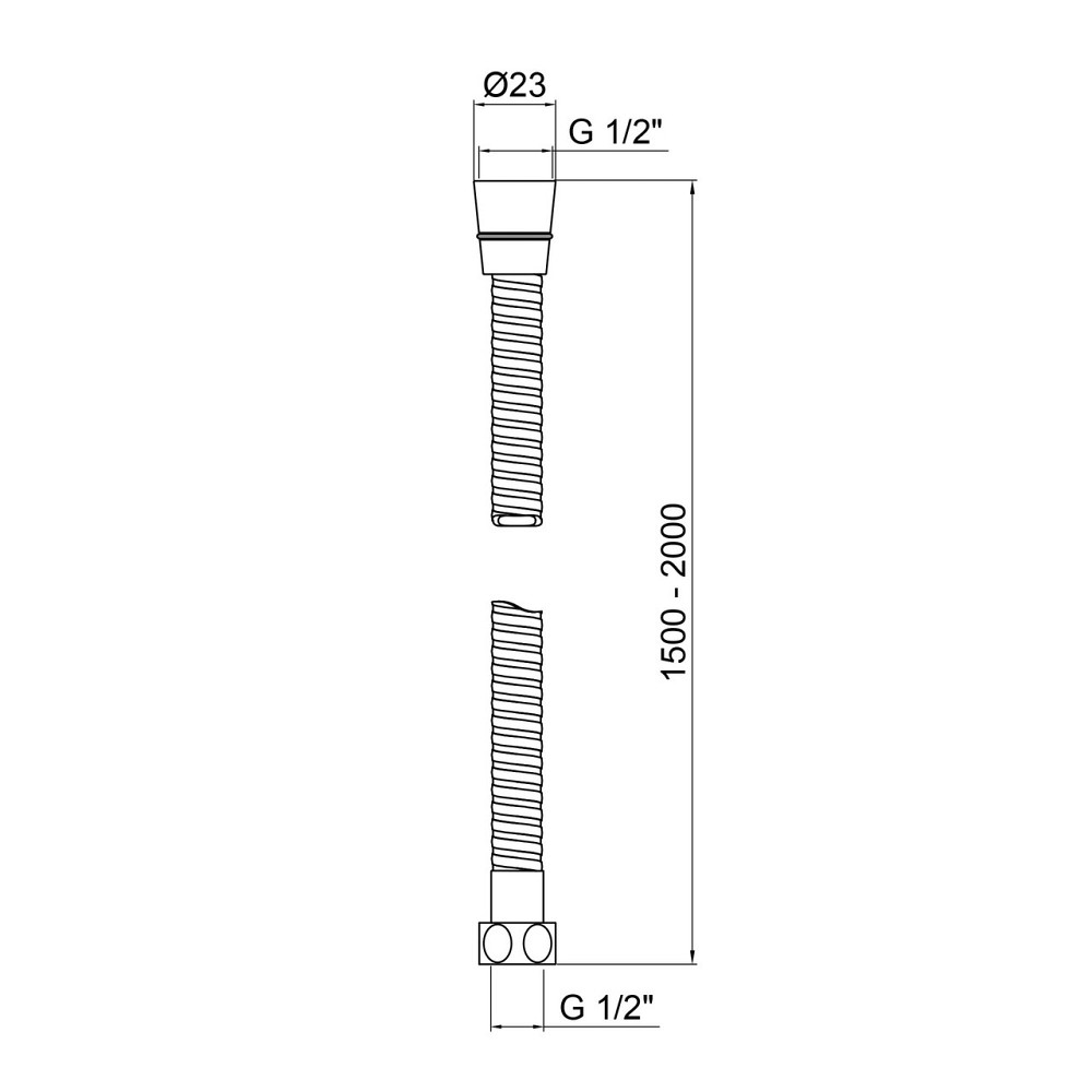 Шланг Lidz Niagara 12 1,5-2,0 м LDNIA12CRM35460 Chrome Київ - фото 2