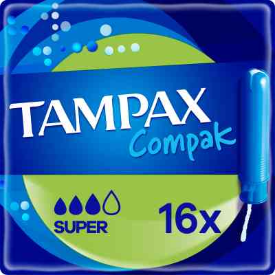 Тампоны Tampax Compak Super с апликатором 16 шт. (4015400219712/4015400219743) Винница