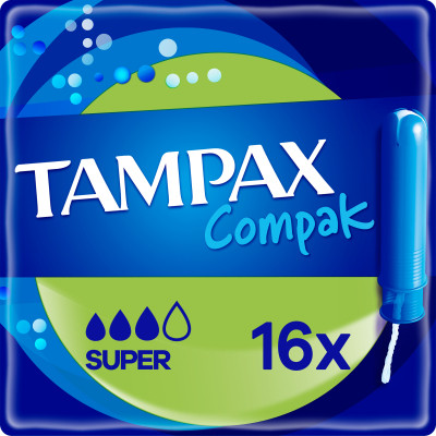 Тампоны Tampax Compak Super с апликатором 16 шт. (4015400219712/4015400219743) Винница - изображение 1