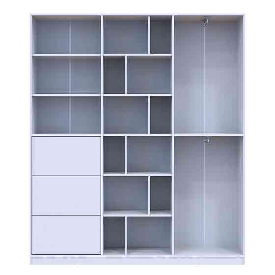 Шафа для одягу з висувними ящиками Doros Морган 180х38,5х210 см Білий (DRS-011220) Львів