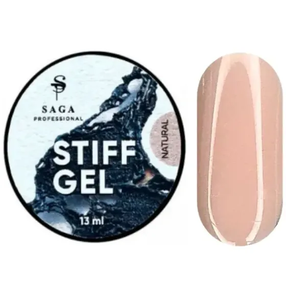 Гель для наращивания Saga Stiff Gel 04 густой гель-желе натуральный Киев