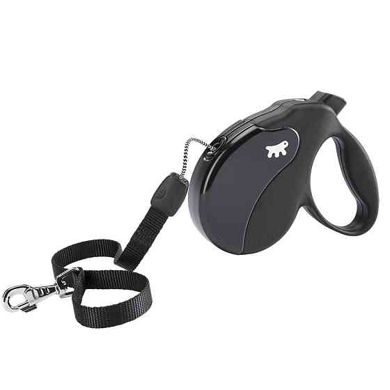 Поводок - рулетка для собак со шнуром Ferplast Amigo Cord (Ферпласт Амиго Корд) 15 x 3.6 x h 14 cм - M, Черный Запорожье