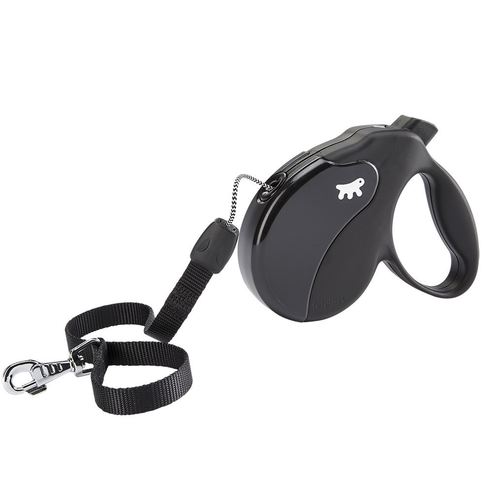 Поводир - рулетка для собак з шнуром Ferplast Amigo Cord (Ферпласт Аміго Корд) 15 x 3.6 x h 14 cм - M, Чорний Запоріжжя - фото 1