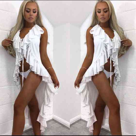 Пляжный халат из шифона белый Киев